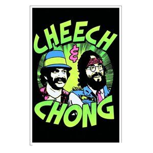 Cheech  Chong Faces Blacklight Poster 170